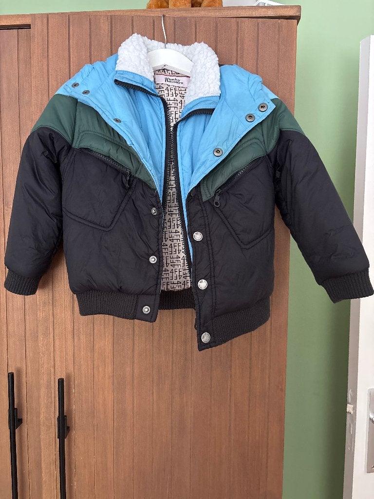 Stoere tussen/winterjas 4ff, zgan, Ophalen of Verzenden, Zo goed als nieuw, Jongen, Jas