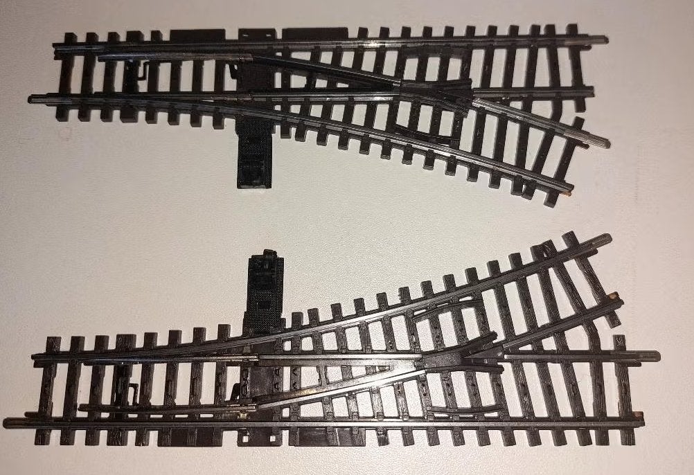 Marklin H0 2265/2266 - 2 Handwissels K-rail, Hobby en Vrije tijd, Modeltreinen | H0, Wisselstroom, Nieuw, Rails, Ophalen of Verzenden