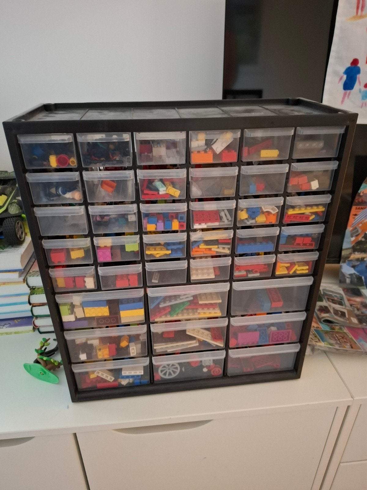 Lego opbergkast met 44 laden - gesorteerde blokjes, Ophalen of Verzenden