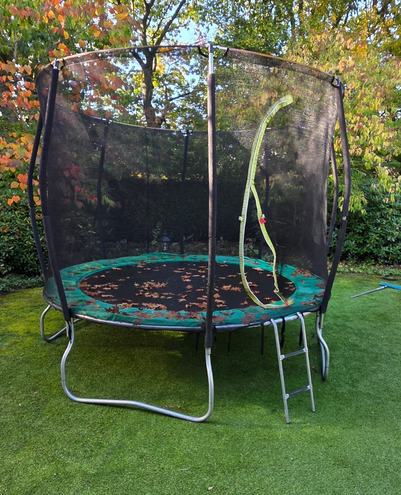 Grote trampoline met veiligheidsnet en ladder, Kinderen en Baby's, Ophalen, Gebruikt