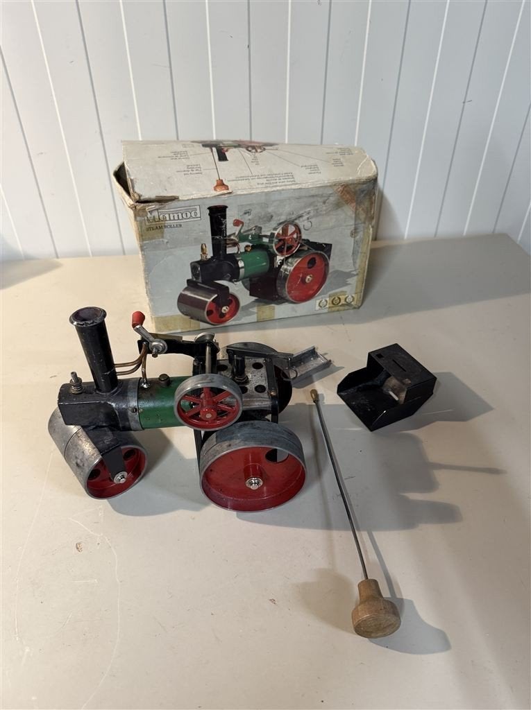 Mamod SR1a Stoomwals in Doos met Brander, Tabletten, Stuurst, Ophalen of Verzenden