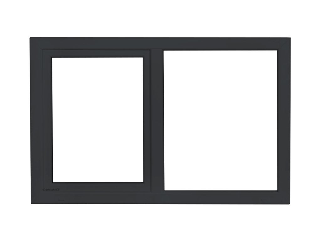 Kunststof Kozijn Vast Draaikiep  B150 H110cm Mat Zwart