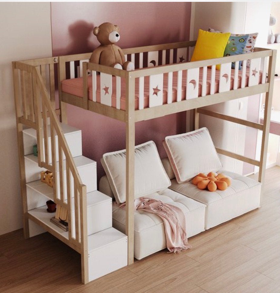 Hoogslaper 90x200 met opbergtrap - nieuw in verpakking, Kinderen en Baby's, Kinderkamer | Stapelbedden en Hoogslapers, Ophalen