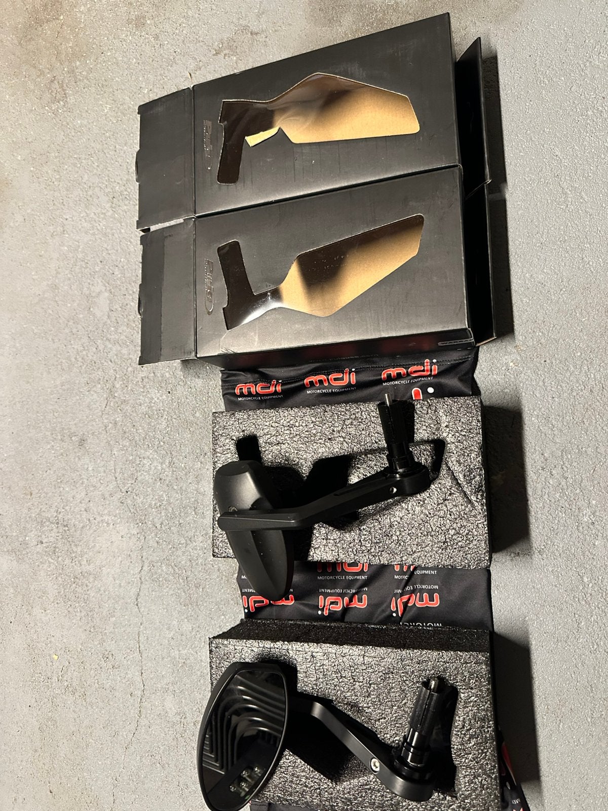 Puig MP zwart bar-end mirrors, Ophalen of Verzenden, Zo goed als nieuw