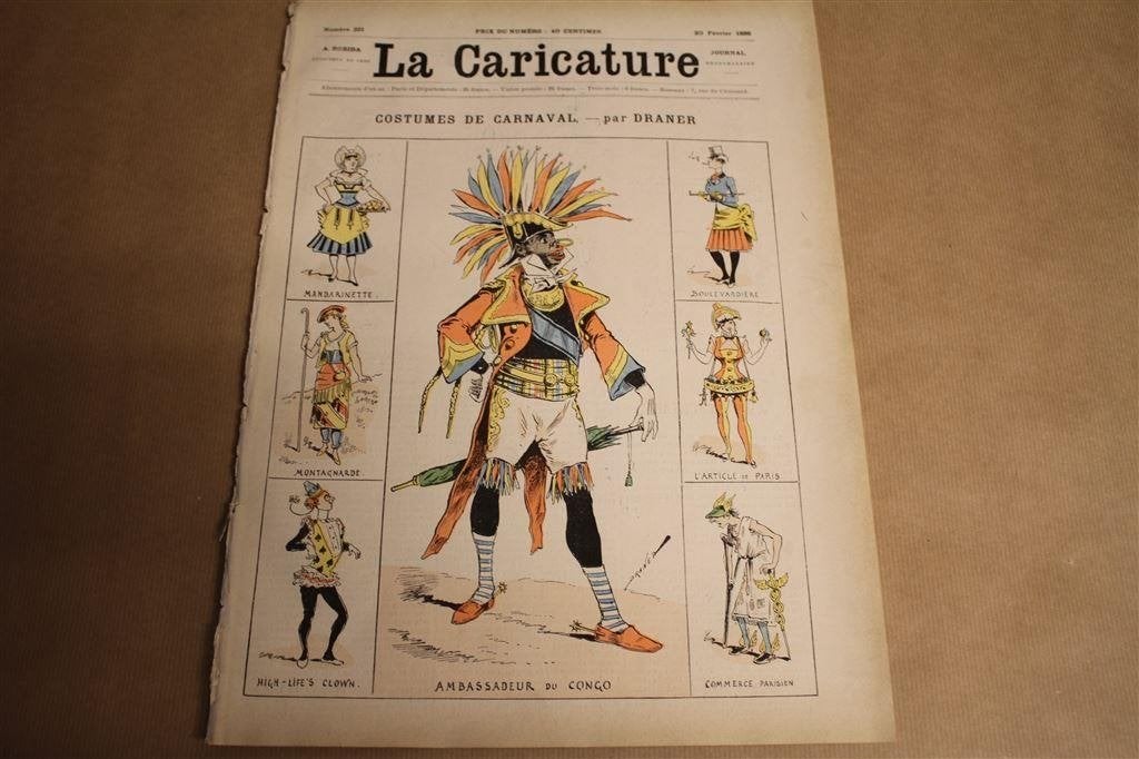 Zeldzaam antiek magazine - La Caricature - 1886 [Carnaval], Ophalen of Verzenden, 1980 tot heden, Knipsel(s)