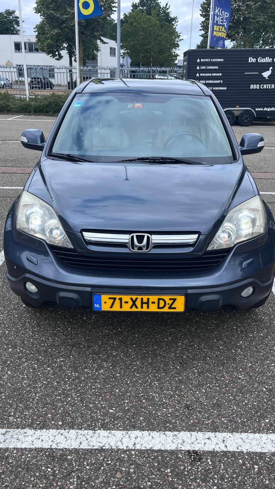 Honda CR-V 2.0i Automaat 2007 Benzine Metallic grijs/blauw, Auto's, Beige, Blauw, Vierwielaandrijving, Onderhoudsboekje
