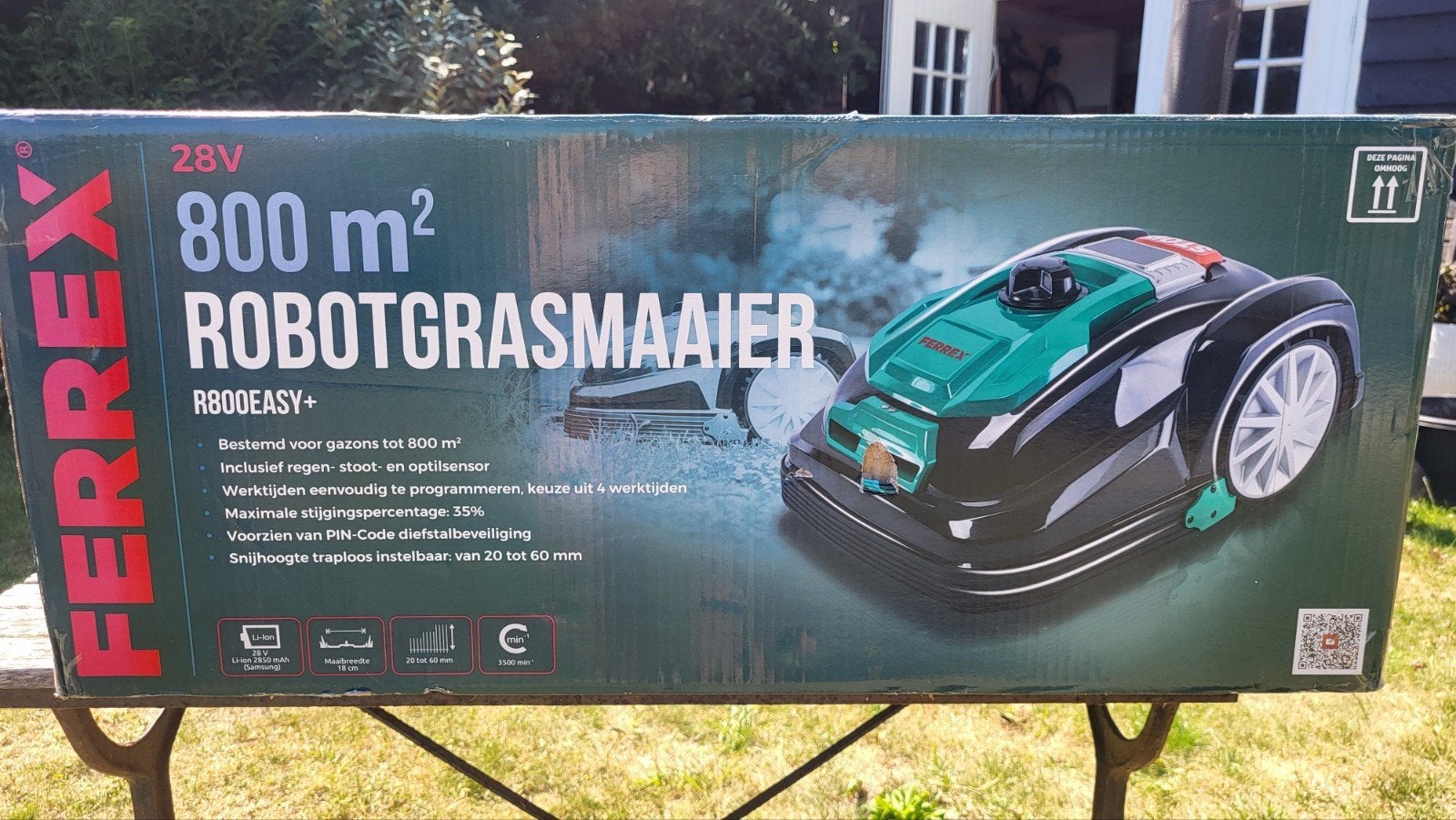 Nieuwe Ferrex Robotmaaier R800EASY+ - Ongebruikt in doos, Ophalen of Verzenden, Nieuw, Ferrex
