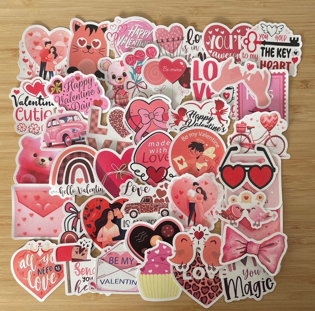 Valentijn, hartjes stickers, Verzenden, Nieuw, Meerdere stickers