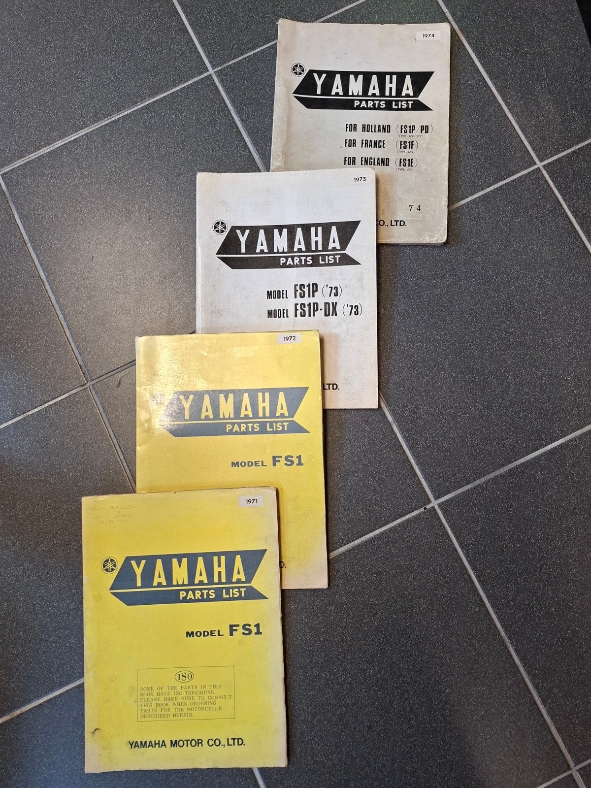 Yamaha fs1 (4x) onderdelen boek, Ophalen of Verzenden, Gebruikt