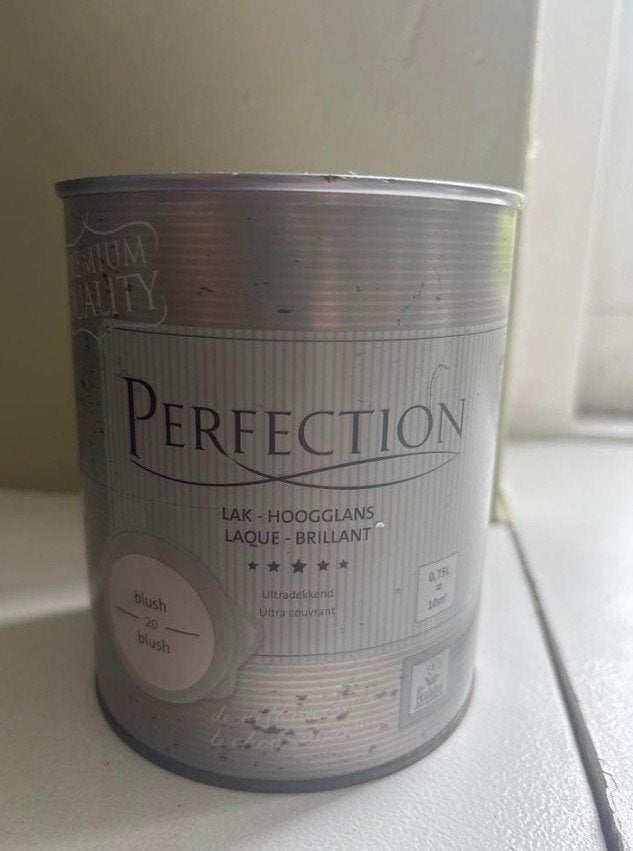 Perfection Hoogglans Lak 'Blush' 0.75L - Ongeopend, Ophalen, Nieuw, Roze, Lak