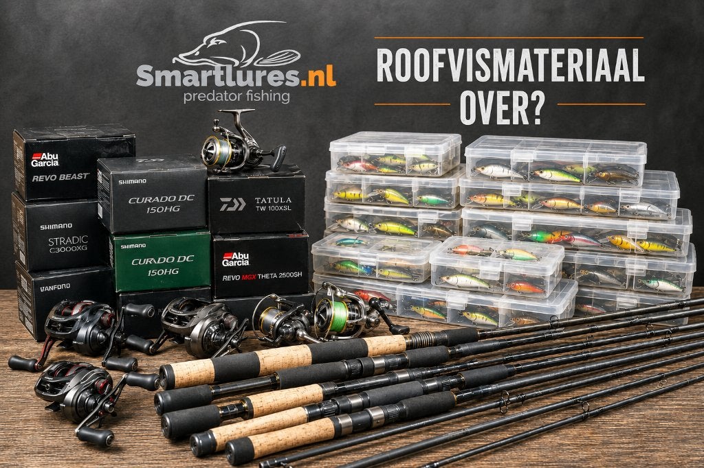 Gezocht: Roofvismateriaal – Smartlures koopt het in!!!, Watersport en Boten, Hengelsport | Roofvissen, Ophalen of Verzenden, Gebruikt