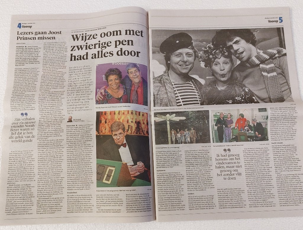 Joost Prinsen Haarlems Dagblad Complete krant 4 nov 2025, Overige typen, Nieuw, NvT, Haarlems Dagblad
