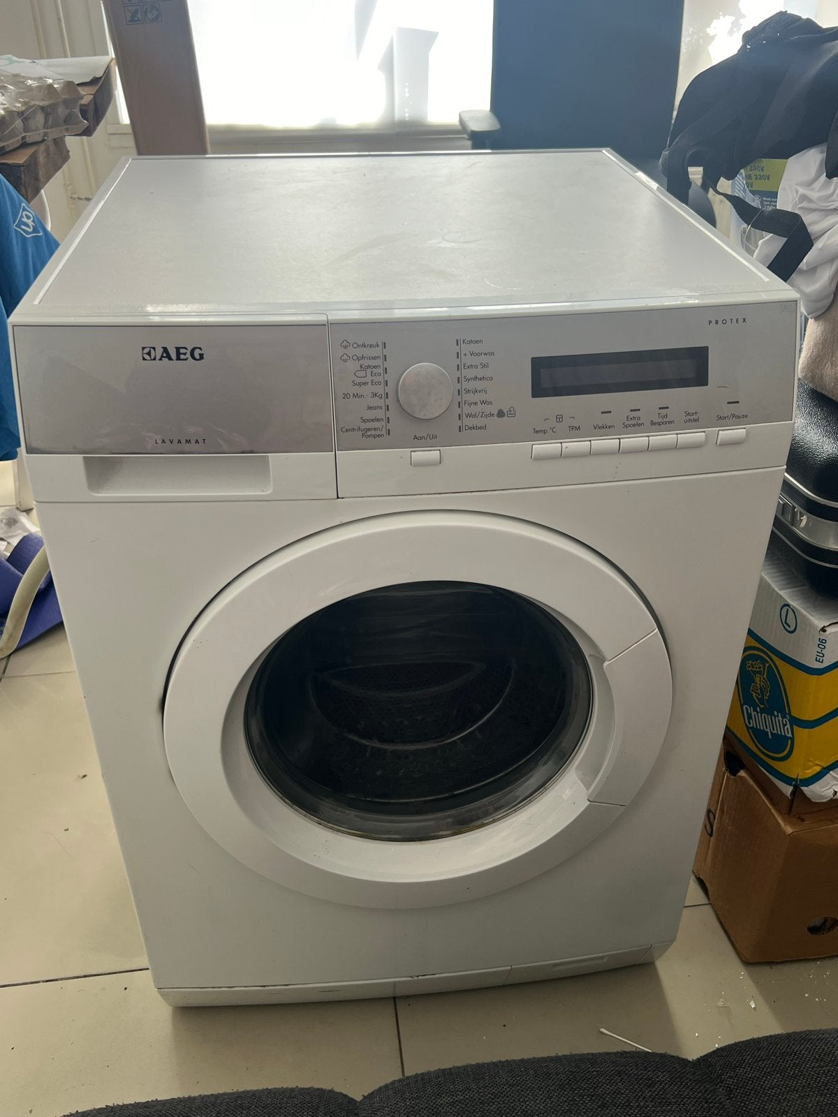 AEG Lavamat ProTex L76685FL – 8 kg – 1600 toeren – A+++, Ophalen, Gebruikt, Voorlader, 85 tot 90 cm