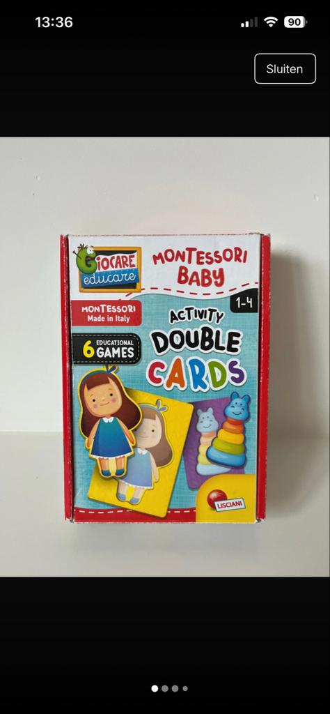 Montessori Baby Activity Double Cards (1-4 jaar), Ophalen of Verzenden, Zo goed als nieuw, Overige typen
