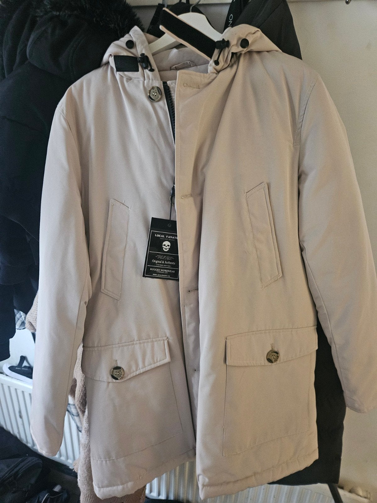 Nieuwe Local Fanatic winterjas - Beige, Maat M, Ophalen, Nieuw, Beige, Local Fanatic