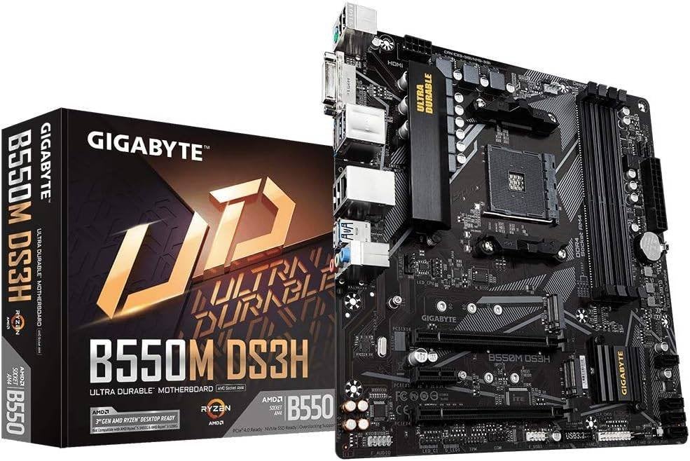 Gigabyte B550M DS3H (rev. 1.7) Moederbord, Computers en Software, Moederborden, DDR4, Nieuw, Ophalen of Verzenden, Micro-ATX
