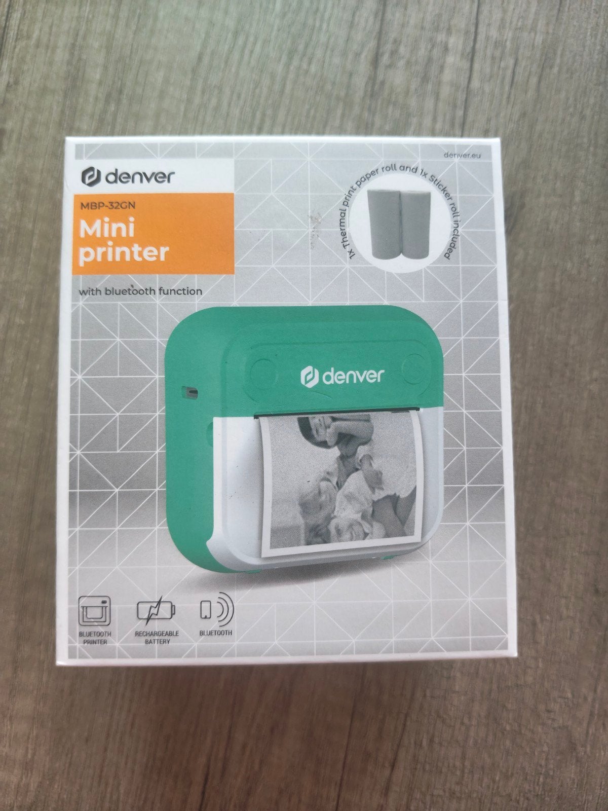 Denver MBP-32GN Mini Printer met Bluetooth Functie, Computers en Software, Ophalen of Verzenden, Nieuw, Denver