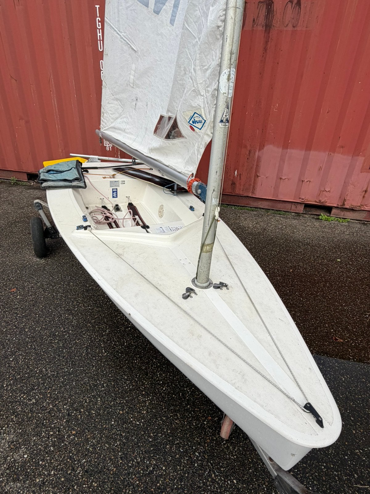 Splash zeilboot zeilnummer 1821 met waltrailer, Watersport en Boten, Ophalen, ., Minder dan 15 m², Zo goed als nieuw