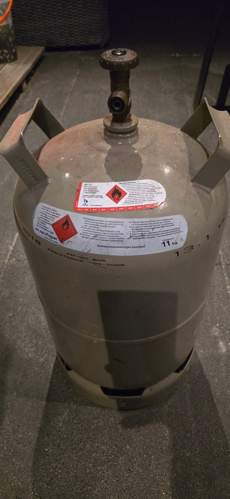 Propaan gasfles 11 kg. Datum verlopen., Ophalen, Gebruikt, Prestagas