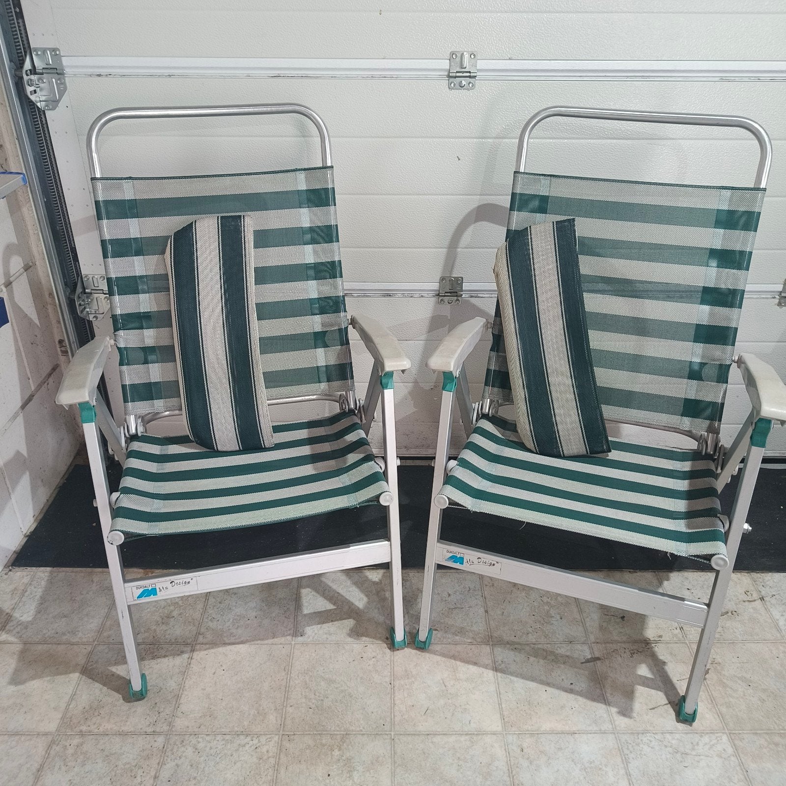 2x Aluminium Campingstoelen, Ophalen, Gebruikt
