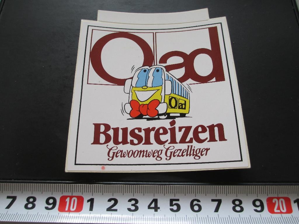 sticker OAD Busreizen Gewoonweg Gezelliger, Verzamelen, Ophalen, Zo goed als nieuw