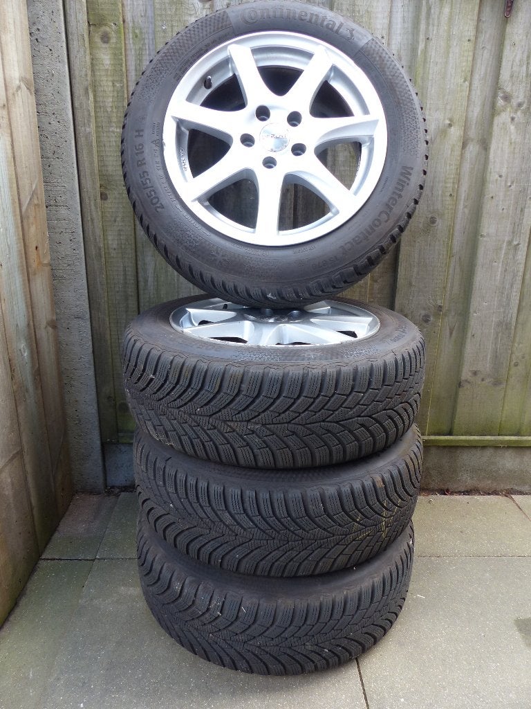 Velgenset 205/55/R16 voor Ford met winterbanden, Ophalen, Gebruikt, 16 inch, Banden en Velgen