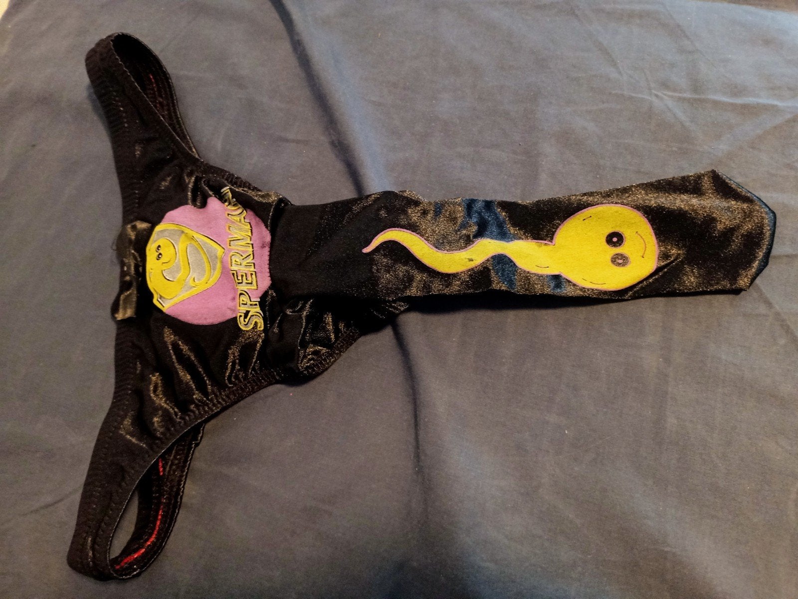 Heren Fun String met Sperma-thema, Ophalen of Verzenden, Zo goed als nieuw, Onbekend