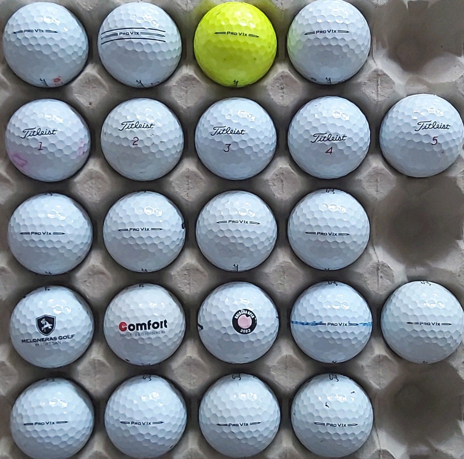 22 Titleist Pro V1x golfballen '23-'24 AAA Kwaliteit, Ophalen of Verzenden, Zo goed als nieuw, Bal(len), Overige merken