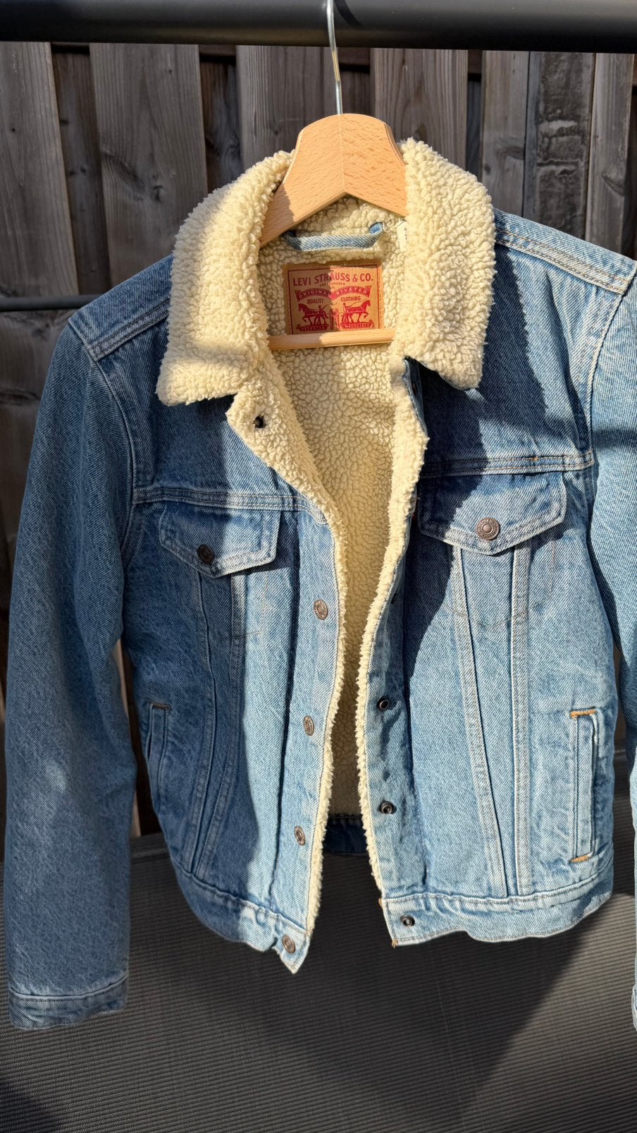 Levi’s gevoerde spijkerjas nooit gedragen XS,, Ophalen of Verzenden, Zo goed als nieuw, Maat 34 (XS) of kleiner, Blauw