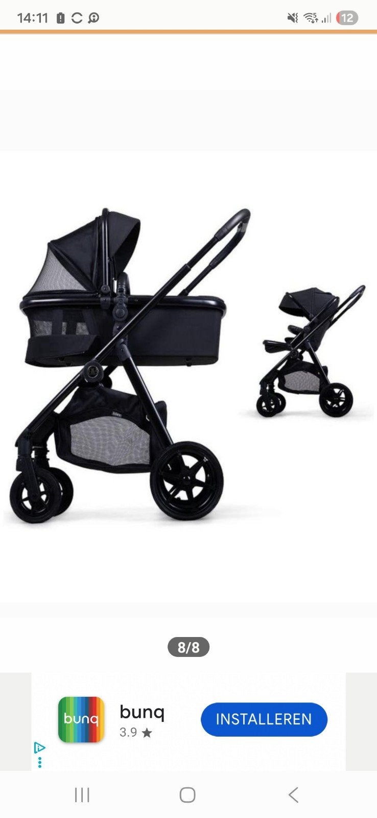 Bbee 3 in 1 kinderwagen compleet, Ophalen, Overige merken
