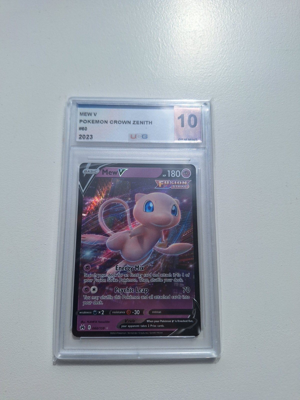 Mew V Pokémon Crown Zenith PSA 10 Gem Mint, Ophalen of Verzenden, Nieuw, Losse kaart