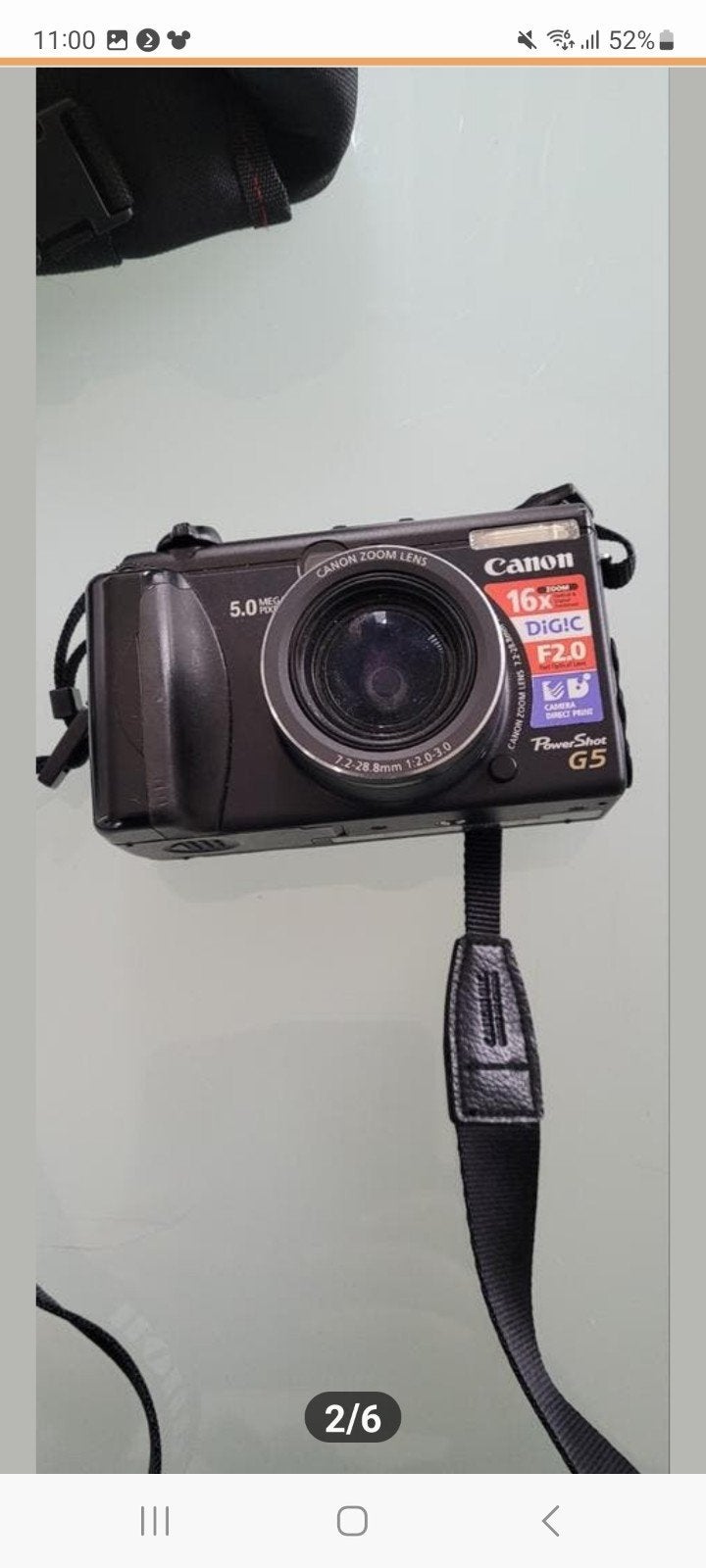 Canon PowerShot G5 Compactcamera - 5.0 MP, 4x optische zoom, Gebruikt, Canon, Ingebouwde flitser, Ophalen of Verzenden