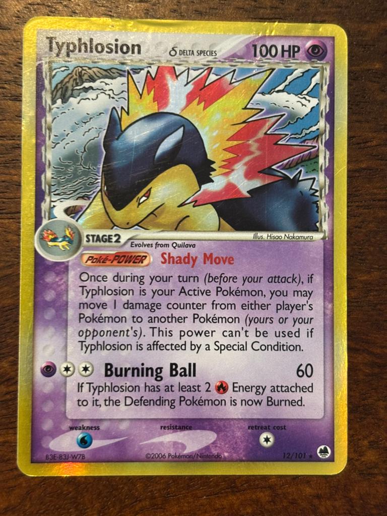 Typhlosion holo ex dragon frontiers, Hobby en Vrije tijd, Verzamelkaartspellen | Pokémon, Ophalen of Verzenden, Zo goed als nieuw
