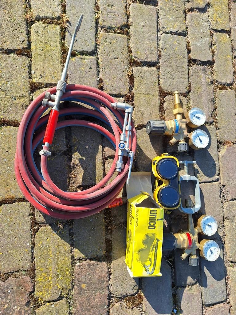 Autogeen las- en snijbrander set met toebehoren, Doe-het-zelf en Verbouw, Gereedschap | Lasapparaten, Ophalen of Verzenden, Overige typen