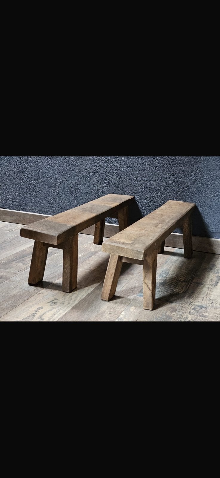 2 houten vensterbank bankjes, Ophalen of Verzenden