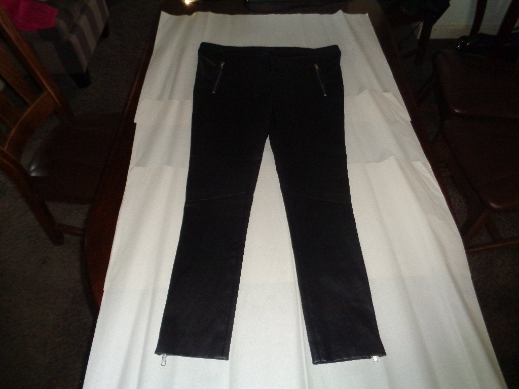 TONY COHEN zwarte leren broek met leuke details, Verzenden, Zwart, Maat 42/44 (L), Nieuw