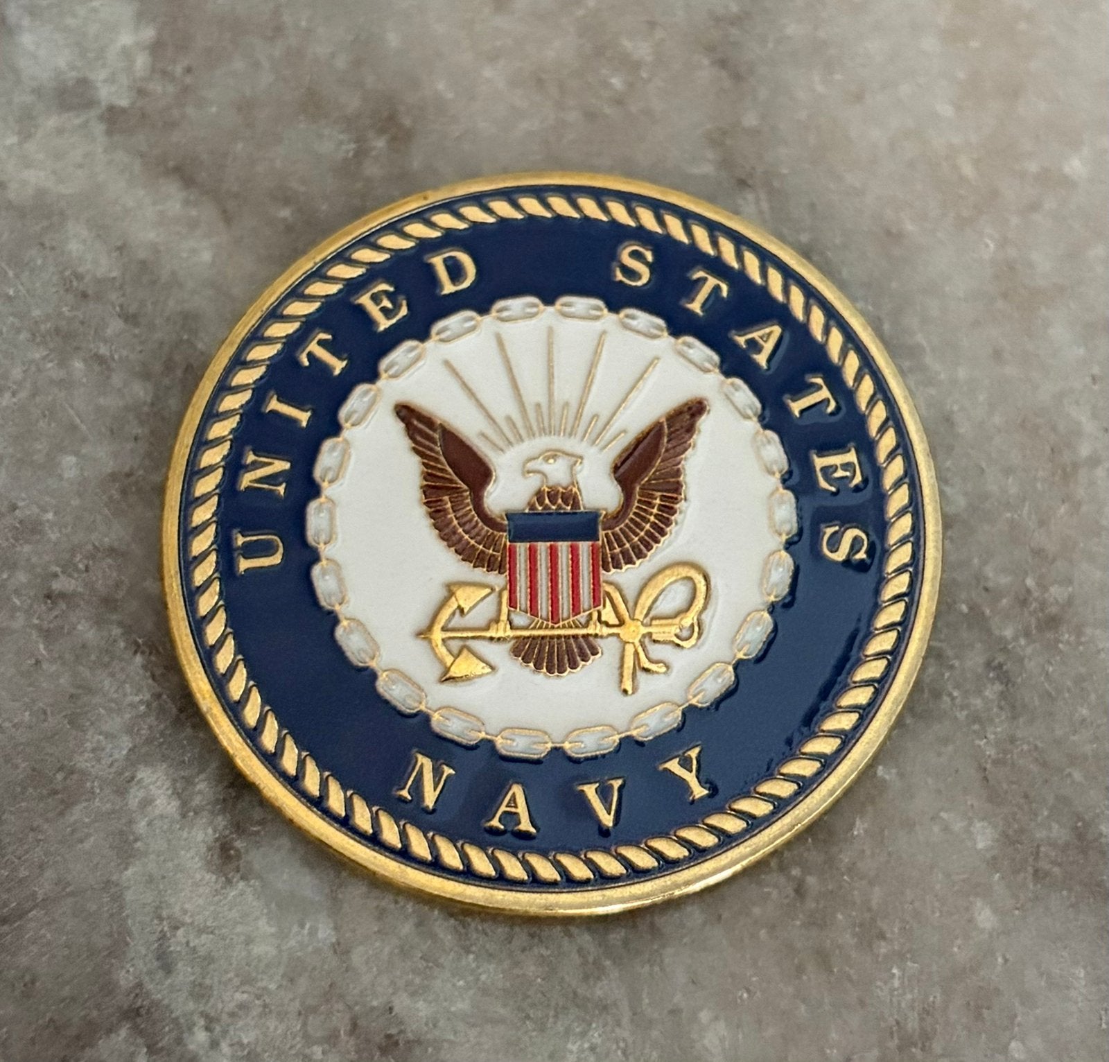 US Navy coin, Ophalen of Verzenden, Marine, Amerika, Embleem of Badge