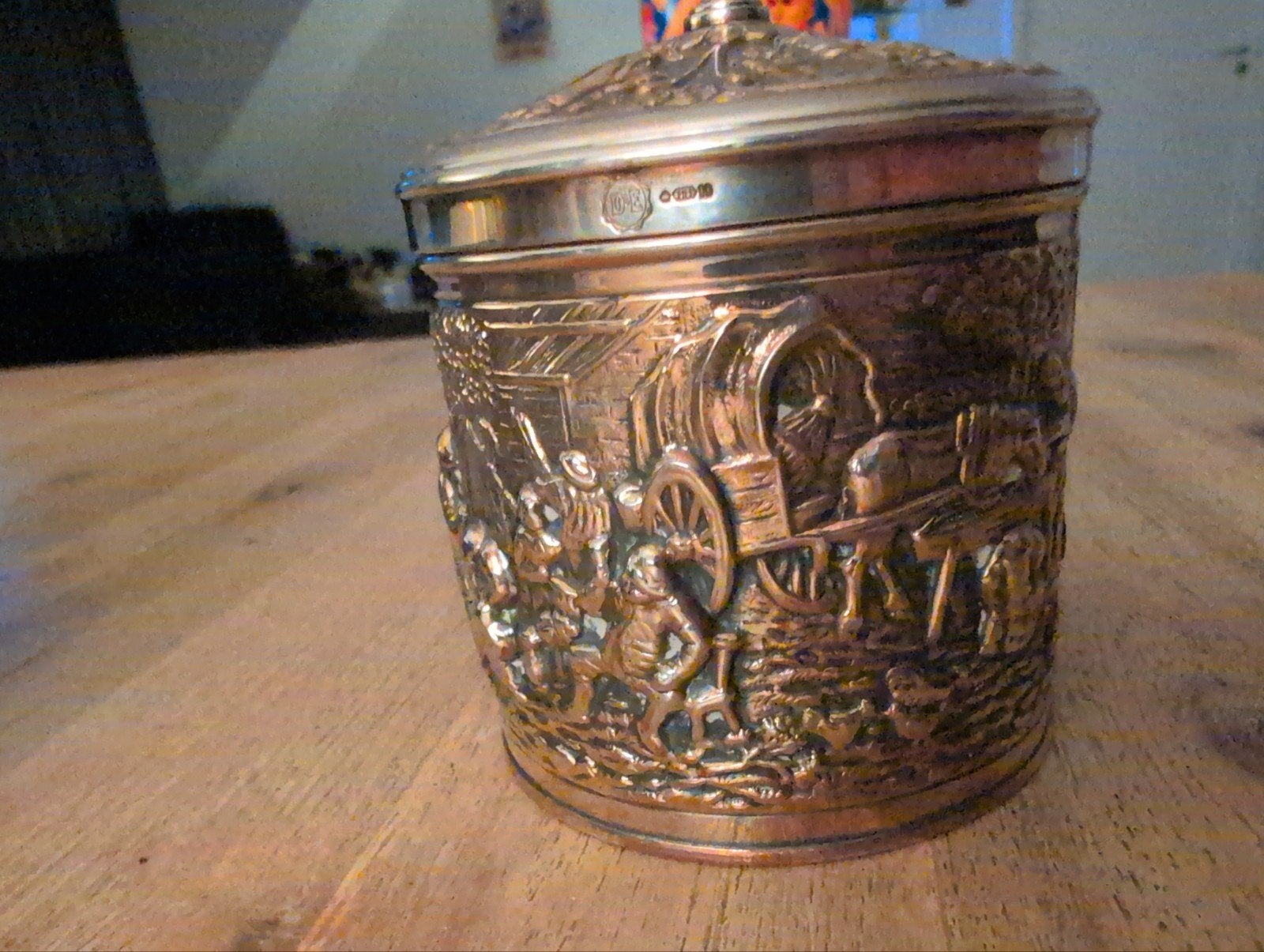 Douwe Egberts Theebus Vintage Verzilverd, Ophalen of Verzenden, Zilver
