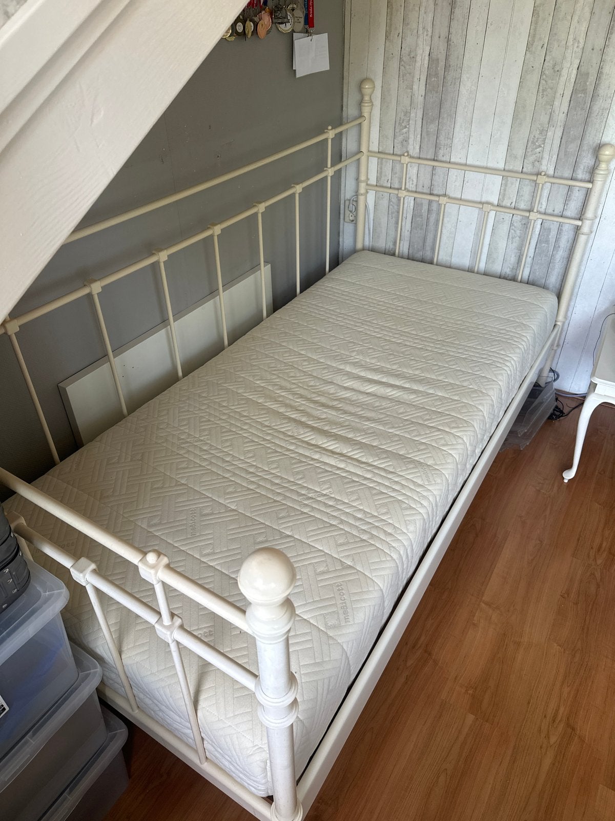 Ikea Tromsnes bed 90x200, Gebruikt, 90 cm, Eenpersoons, Wit