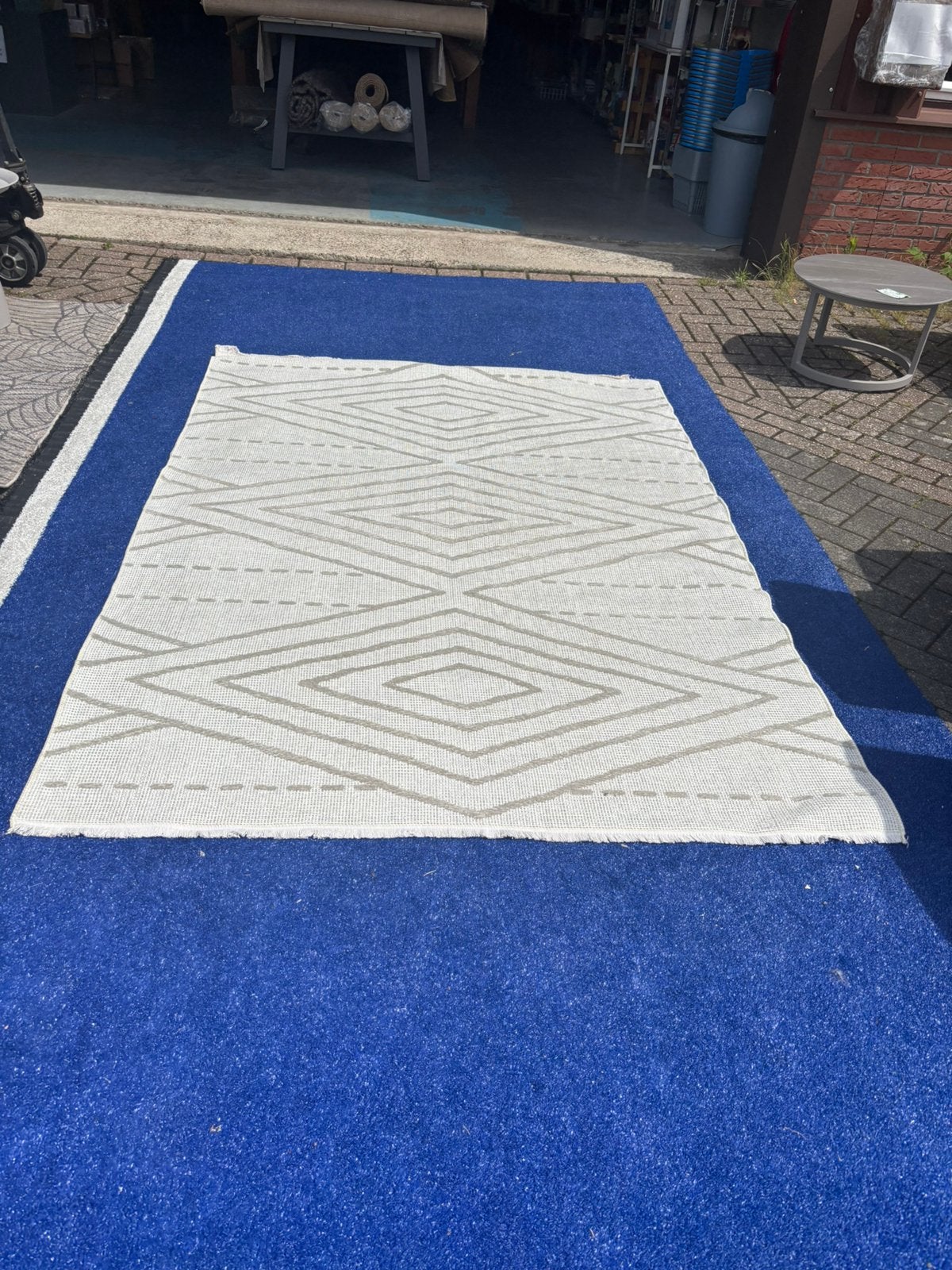 Tapijt kleed van Hornbach nieuw 160 x 230, Ophalen, Beige, Kwantum, 200 cm of meer