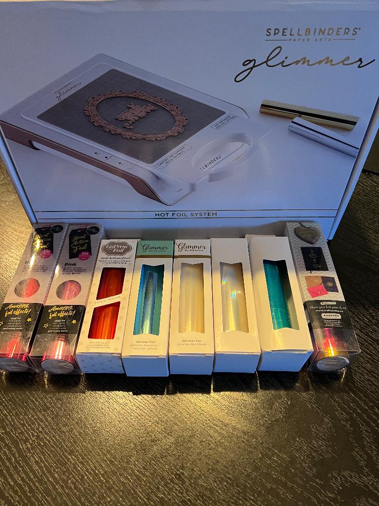 Spelbinders Glimmer Hot Foil machine inclusief folie, Hobby en Vrije tijd, Ophalen, Zo goed als nieuw, Overige typen, Overige merken