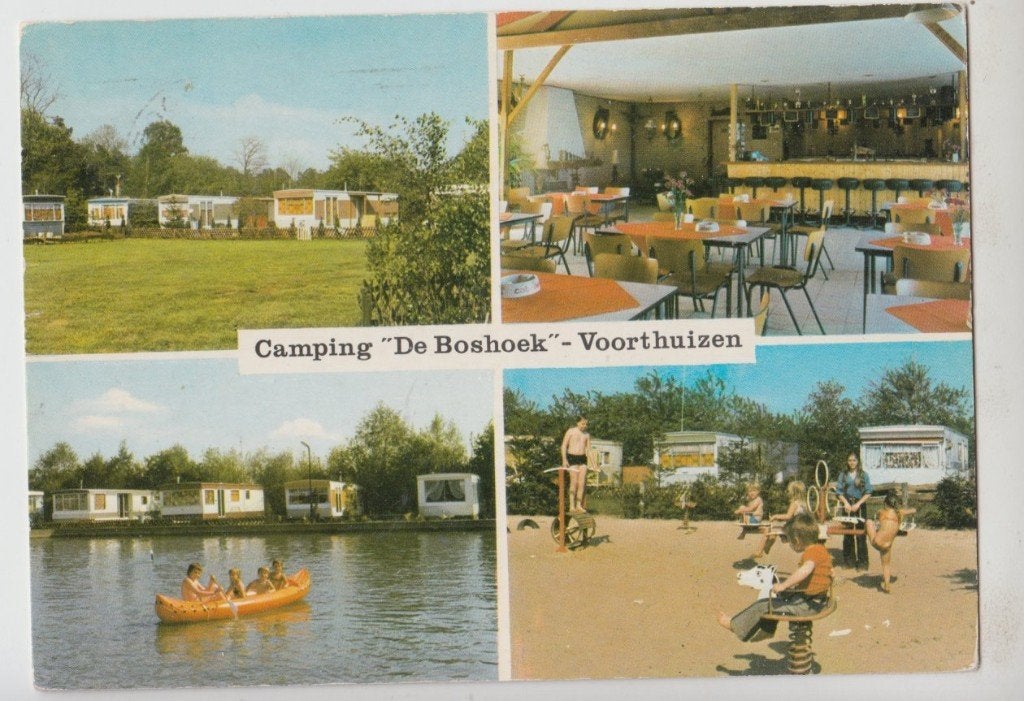 Voorthuizen Camping  De Boshoek 1977 gelopen, Ophalen of Verzenden, 1960 tot 1980, Gelopen, Gelderland