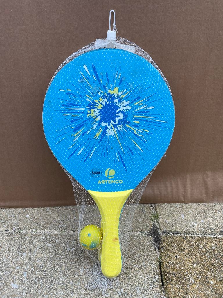 Artengo strandtennis set - blauw/geel, L00, Zo goed als nieuw, Racket, Ophalen