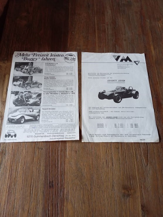 VW Buggy + Prijzen en Seventy Seven 3 pag., Verzenden, Zo goed als nieuw, Volkswagen