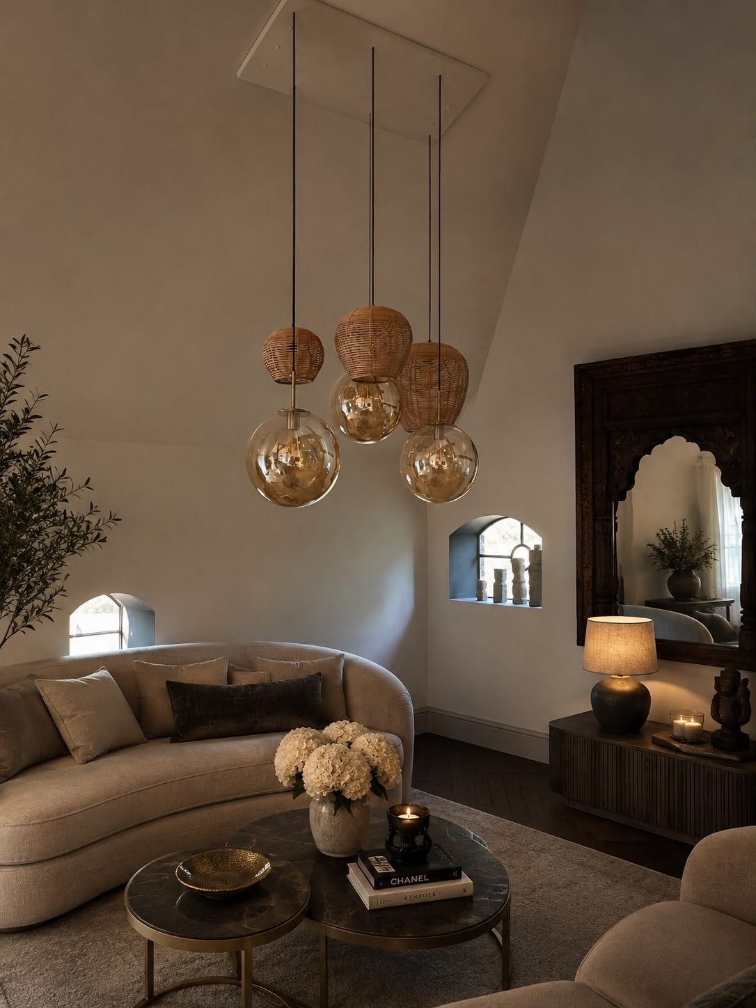 Unieke hanglamp voor hoog plafond, Ophalen, Zo goed als nieuw
