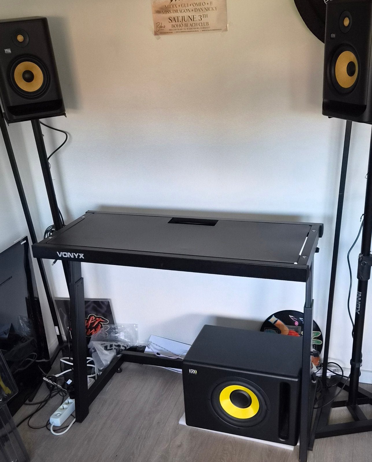 vonyx DJ tafel + studio monitor statieven, Ophalen, Overige merken