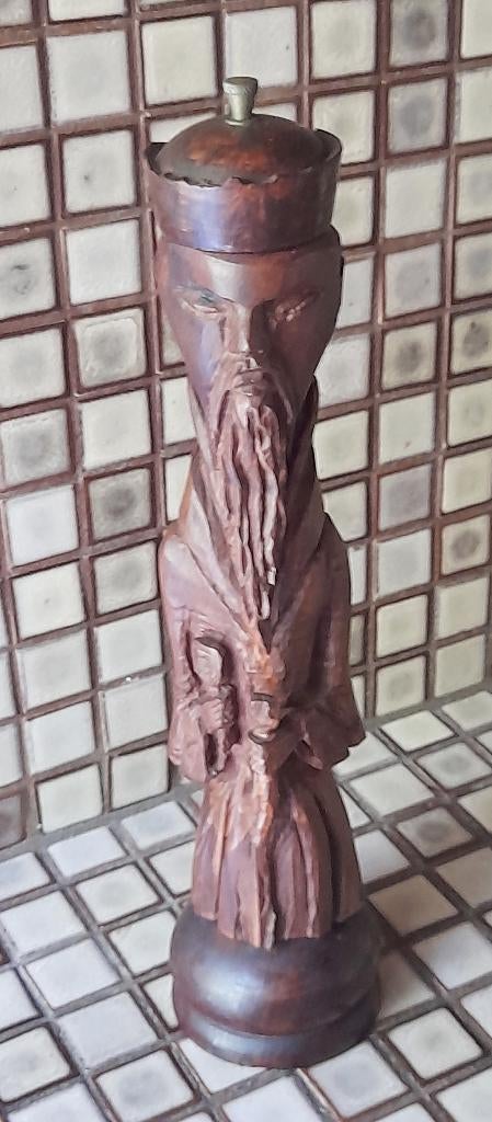peperbus van hout groot Chinese man, Antiek en Kunst, Ophalen of Verzenden