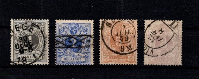 Oud Belgie gestempeld - 26/29 - 1869  --  T124, Verzenden, Gestempeld