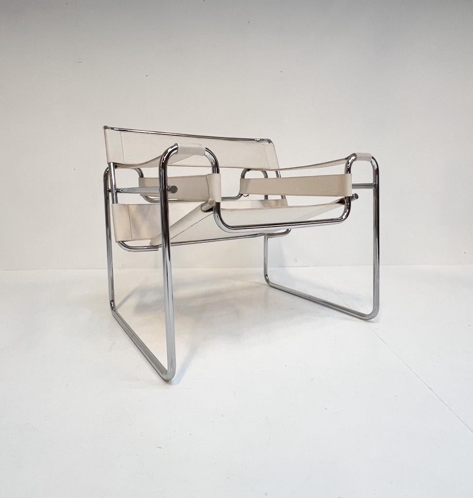 Wassily B3 fauteuil toegeschreven aan Marcel Breuer, 1970's, Gebruikt, Minder dan 75 cm, Design, 75 tot 100 cm
