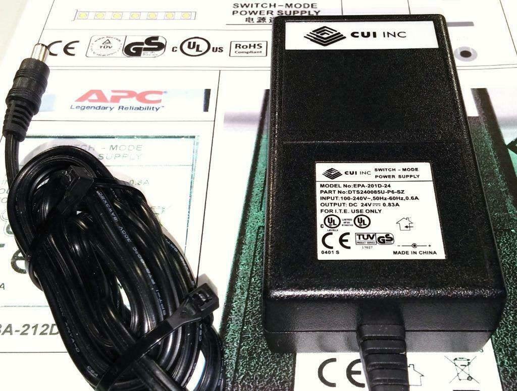 CUI INC EPA-201D-24 Adapter 24V 0.83A 20W DTS240085U-P6-SZ, Ophalen of Verzenden, Zo goed als nieuw